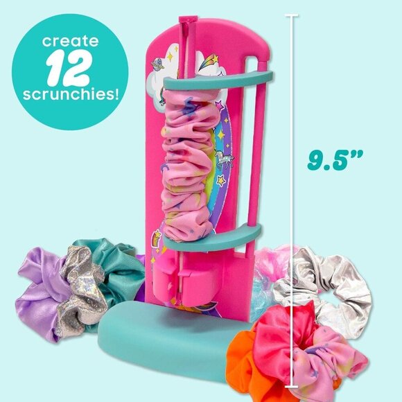 DIY Satin Scrunchie Maker Kit with Gemstones and Sequins for Hair Fashion
